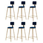 Glam Round Indoor Counter Stool Footrest Low Back Counter-height Stool Blue 6 Piece Set Clearhalo 'Bar Furniture' 'Bar Stools' 'bar_stools' 'furn' 'furn_bar_stools' 'Furniture' 'Kitchen & Dining Furniture' 5639021