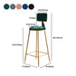 Glam Round Indoor Counter Stool Footrest Low Back Counter-height Stool Clearhalo 'Bar Furniture' 'Bar Stools' 'bar_stools' 'furn' 'furn_bar_stools' 'Furniture' 'Kitchen & Dining Furniture' 5639032