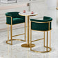 Glam Fabric Counter Stool Luxury Furniture with Gold Legs in Matte Finish for Indoor