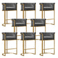 Glam Fabric Counter Stool Luxury Furniture with Gold Legs in Matte Finish for Indoor