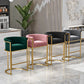 Glam Fabric Counter Stool Luxury Furniture with Gold Legs in Matte Finish for Indoor