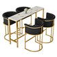 Glam Fabric Counter Stool Luxury Furniture with Gold Legs in Matte Finish for Indoor