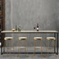 Contemporary Metal Barstool Faux Leather Backless Counter Stool with Iorn 4 Legs Clearhalo 'Bar Furniture' 'Bar Stools' 'bar_stools' 'furn' 'furn_bar_stools' 'Furniture' 'Kitchen & Dining Furniture' 5639131
