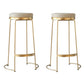 Contemporary Metal Barstool Faux Leather Backless Counter Stool with Iorn 4 Legs 2 Piece Set Clearhalo 'Bar Furniture' 'Bar Stools' 'bar_stools' 'furn' 'furn_bar_stools' 'Furniture' 'Kitchen & Dining Furniture' 5639132