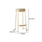 Contemporary Metal Barstool Faux Leather Backless Counter Stool with Iorn 4 Legs Clearhalo 'Bar Furniture' 'Bar Stools' 'bar_stools' 'furn' 'furn_bar_stools' 'Furniture' 'Kitchen & Dining Furniture' 5639143