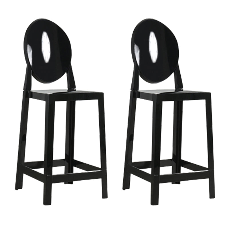 Tabouret de comptoir acrylique en acrylique acrylique contemporain en finition mate pour intérieur