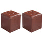 Contemporary Tufted Ottoman Water Resistant Leather Foot Stool Square Ottoman Red Brown 2 Piece Set Clearhalo 'furn' 'furn_ottomans_poufs' 'Furniture' 'Living Room Furniture' 'Ottomans & Poufs' 'ottomans_poufs' 5639200