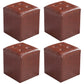 Contemporary Tufted Ottoman Water Resistant Leather Foot Stool Square Ottoman Red Brown 4 Piece Set Clearhalo 'furn' 'furn_ottomans_poufs' 'Furniture' 'Living Room Furniture' 'Ottomans & Poufs' 'ottomans_poufs' 5639202