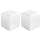 Contemporary Tufted Ottoman Water Resistant Leather Foot Stool Square Ottoman White 2 Piece Set Clearhalo 'furn' 'furn_ottomans_poufs' 'Furniture' 'Living Room Furniture' 'Ottomans & Poufs' 'ottomans_poufs' 5639216
