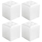 Contemporary Tufted Ottoman Water Resistant Leather Foot Stool Square Ottoman White 4 Piece Set Clearhalo 'furn' 'furn_ottomans_poufs' 'Furniture' 'Living Room Furniture' 'Ottomans & Poufs' 'ottomans_poufs' 5639217