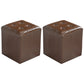 Contemporary Tufted Ottoman Water Resistant Leather Foot Stool Square Ottoman Brown 2 Piece Set Clearhalo 'furn' 'furn_ottomans_poufs' 'Furniture' 'Living Room Furniture' 'Ottomans & Poufs' 'ottomans_poufs' 5639219