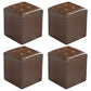 Contemporary Tufted Ottoman Water Resistant Leather Foot Stool Square Ottoman Brown 4 Piece Set Clearhalo 'furn' 'furn_ottomans_poufs' 'Furniture' 'Living Room Furniture' 'Ottomans & Poufs' 'ottomans_poufs' 5639220