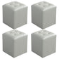 Contemporary Tufted Ottoman Water Resistant Leather Foot Stool Square Ottoman Grey 4 Piece Set Clearhalo 'furn' 'furn_ottomans_poufs' 'Furniture' 'Living Room Furniture' 'Ottomans & Poufs' 'ottomans_poufs' 5639229