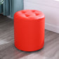 Modern Cylinder Shape Boucle Pouf Plain PU Leather Tufted Ottoman Footrest Clearhalo 'furn' 'furn_ottomans_poufs' 'Furniture' 'Living Room Furniture' 'Ottomans & Poufs' 'ottomans_poufs' 5639251