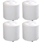Modern Cylinder Shape Boucle Pouf Plain PU Leather Tufted Ottoman Footrest 13"L x 13"W x 11"H White 4 Piece Set Clearhalo 'furn' 'furn_ottomans_poufs' 'Furniture' 'Living Room Furniture' 'Ottomans & Poufs' 'ottomans_poufs' 5639278