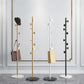Metal Hall Tree Free Standing Entryway Kit Changer con ganchos