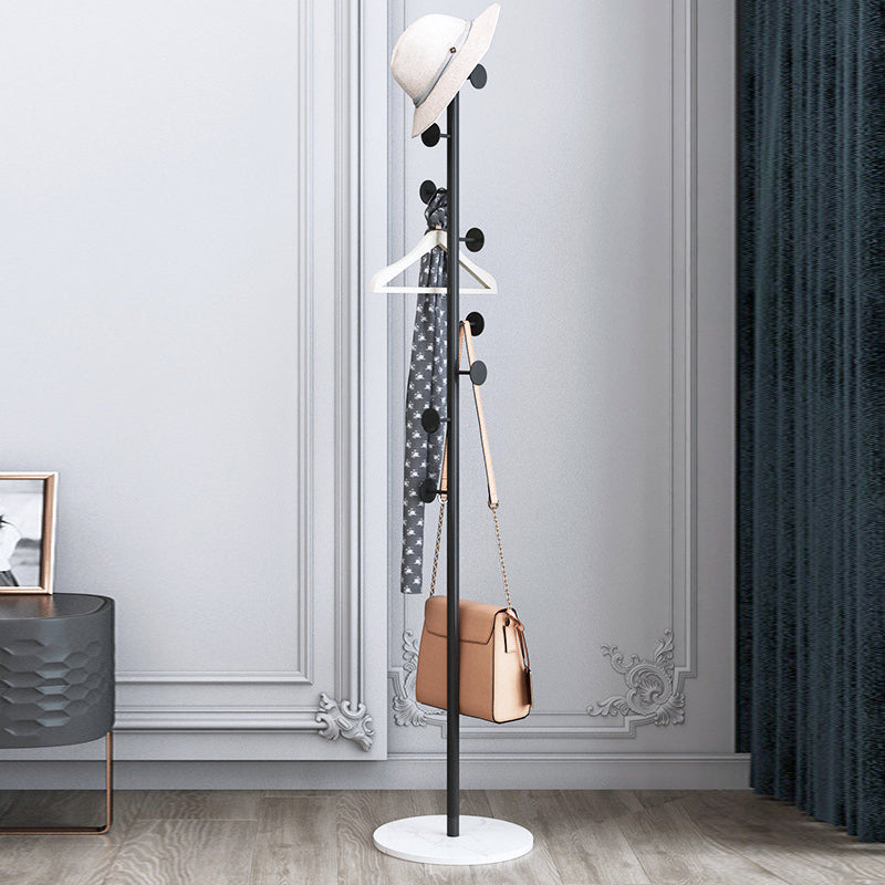 Metal Hall Tree Free Standing Entryway Kit Changer con ganchos