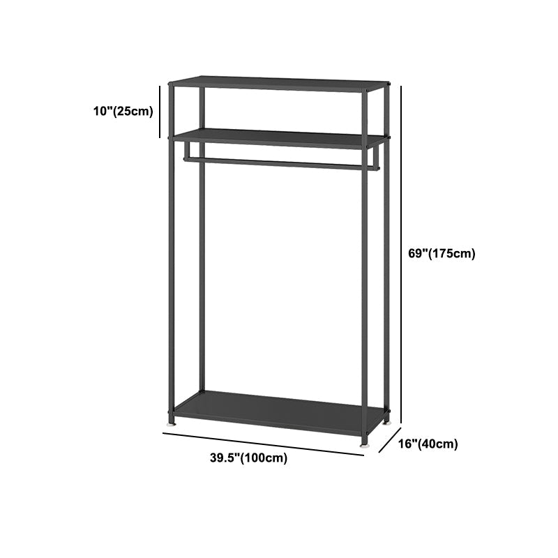 Eenvoudige hal boominvoerway metalen zwarte hal staan ​​stabiele zaalstandaard