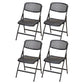 Modern Armless Conference Chair Plastic No Wheels Office Chair Black 4 Piece Set Clearhalo 'furn' 'furn_office_chair' 'Furniture' 'Office Chairs' 'Office Furniture' 'office_chair' 5639922