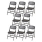 Modern Armless Conference Chair Plastic No Wheels Office Chair Black 8 Piece Set Clearhalo 'furn' 'furn_office_chair' 'Furniture' 'Office Chairs' 'Office Furniture' 'office_chair' 5639927