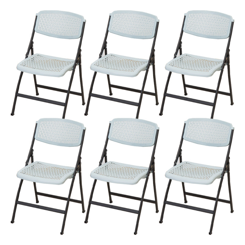 Modern Armless Conference Chair Plastic No Wheels Office Chair Grey 6 Piece Set Clearhalo 'furn' 'furn_office_chair' 'Furniture' 'Office Chairs' 'Office Furniture' 'office_chair' 5639942