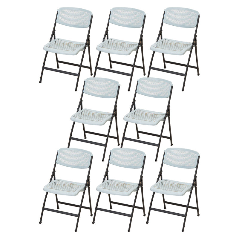 Modern Armless Conference Chair Plastic No Wheels Office Chair Grey 8 Piece Set Clearhalo 'furn' 'furn_office_chair' 'Furniture' 'Office Chairs' 'Office Furniture' 'office_chair' 5639943