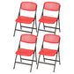 Modern Armless Conference Chair Plastic No Wheels Office Chair Red 4 Piece Set Clearhalo 'furn' 'furn_office_chair' 'Furniture' 'Office Chairs' 'Office Furniture' 'office_chair' 5639945