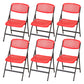Modern Armless Conference Chair Plastic No Wheels Office Chair Red 6 Piece Set Clearhalo 'furn' 'furn_office_chair' 'Furniture' 'Office Chairs' 'Office Furniture' 'office_chair' 5639946