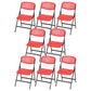 Modern Armless Conference Chair Plastic No Wheels Office Chair Red 8 Piece Set Clearhalo 'furn' 'furn_office_chair' 'Furniture' 'Office Chairs' 'Office Furniture' 'office_chair' 5639947