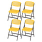 Modern Armless Conference Chair Plastic No Wheels Office Chair Yellow 4 Piece Set Clearhalo 'furn' 'furn_office_chair' 'Furniture' 'Office Chairs' 'Office Furniture' 'office_chair' 5639953