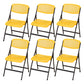 Modern Armless Conference Chair Plastic No Wheels Office Chair Yellow 6 Piece Set Clearhalo 'furn' 'furn_office_chair' 'Furniture' 'Office Chairs' 'Office Furniture' 'office_chair' 5639954