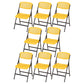 Modern Armless Conference Chair Plastic No Wheels Office Chair Yellow 8 Piece Set Clearhalo 'furn' 'furn_office_chair' 'Furniture' 'Office Chairs' 'Office Furniture' 'office_chair' 5639955