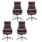 High Back Leather Management Office Chair Executive Swivel Office Chair Coffee 4 Piece Set Clearhalo 'furn' 'furn_office_chair' 'Furniture' 'Office Chairs' 'Office Furniture' 'office_chair' 5642946