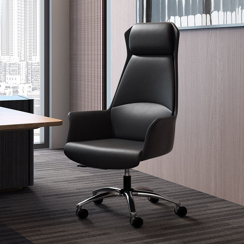 High Back Leather Management Office Chair Executive Swivel Office Chair Clearhalo 'furn' 'furn_office_chair' 'Furniture' 'Office Chairs' 'Office Furniture' 'office_chair' 5642947