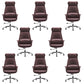 High Back Leather Management Office Chair Executive Swivel Office Chair Coffee 8 Piece Set Clearhalo 'furn' 'furn_office_chair' 'Furniture' 'Office Chairs' 'Office Furniture' 'office_chair' 5642950