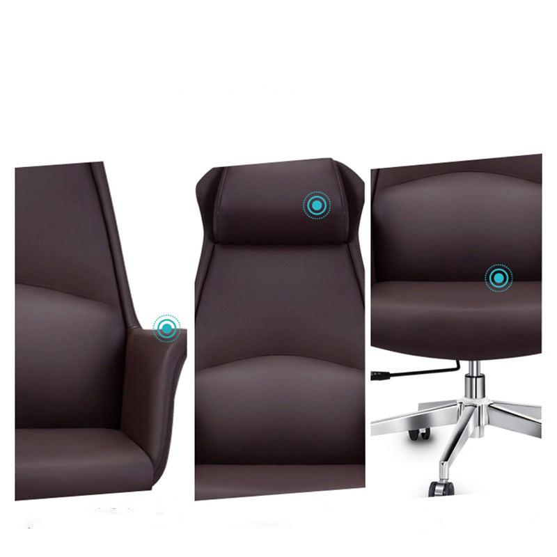 High Back Leather Management Office Chair Executive Swivel Office Chair Clearhalo 'furn' 'furn_office_chair' 'Furniture' 'Office Chairs' 'Office Furniture' 'office_chair' 5642955