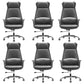 High Back Leather Management Office Chair Executive Swivel Office Chair Light Gray 6 Piece Set Clearhalo 'furn' 'furn_office_chair' 'Furniture' 'Office Chairs' 'Office Furniture' 'office_chair' 5642958