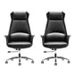 High Back Leather Management Office Chair Executive Swivel Office Chair Black 2 Piece Set Clearhalo 'furn' 'furn_office_chair' 'Furniture' 'Office Chairs' 'Office Furniture' 'office_chair' 5642961