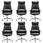 High Back Leather Management Office Chair Executive Swivel Office Chair Black 6 Piece Set Clearhalo 'furn' 'furn_office_chair' 'Furniture' 'Office Chairs' 'Office Furniture' 'office_chair' 5642963