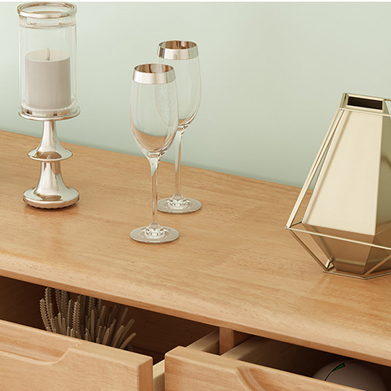 Rentage de rangement en bois en caoutchouc coffre de rangement de chambre à coucher moderne avec tiroirs