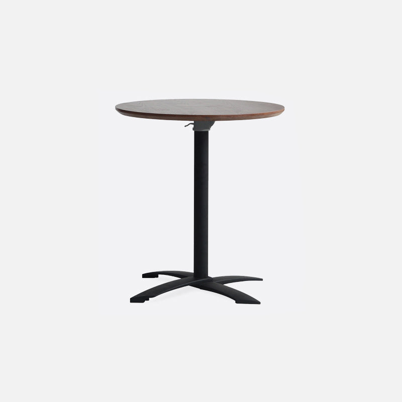 Modern Pedestal Wooden Coffee Table Round Top Shape Folding Cocktail Table Walnut Clearhalo 'Coffee & Accent Tables' 'Coffee Tables' 'coffee_tables' 'furn' 'furn_coffee_tables' 'Furniture' 'Living Room Furniture' 5646941