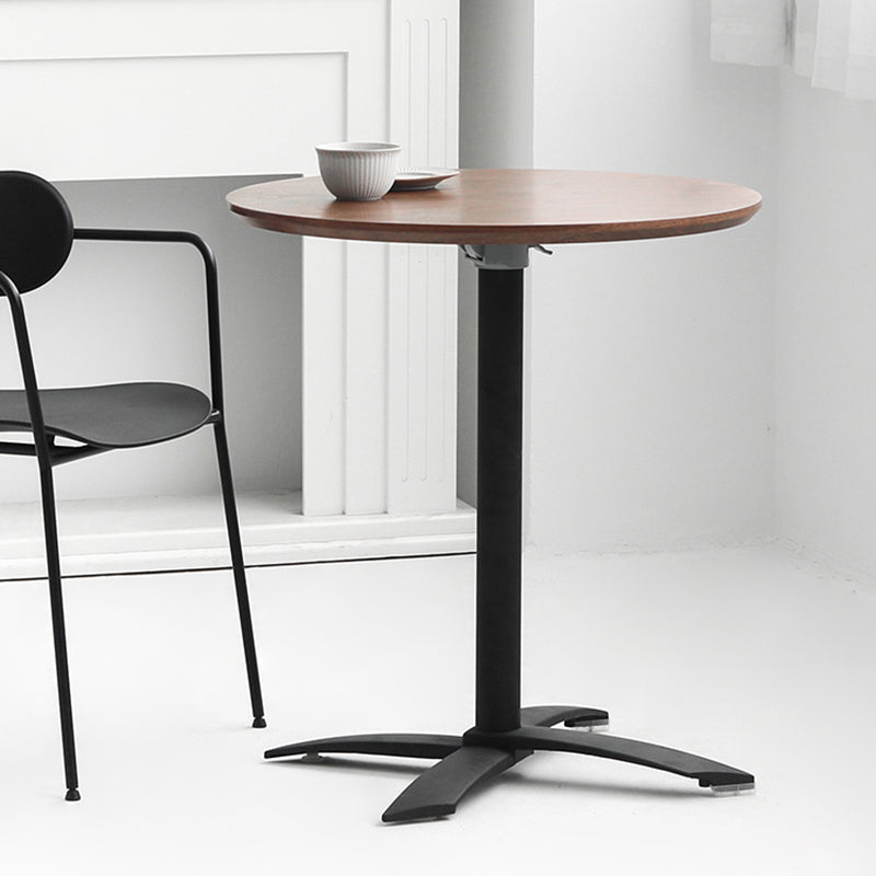 Modern Pedestal Wooden Coffee Table Round Top Shape Folding Cocktail Table Clearhalo 'Coffee & Accent Tables' 'Coffee Tables' 'coffee_tables' 'furn' 'furn_coffee_tables' 'Furniture' 'Living Room Furniture' 5646944