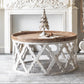 French Country Distressed Coffee Table Wooden Coffee Cocktail Table for Living Room 31.5"L x 31.5"W x 16"H Clearhalo 'Coffee & Accent Tables' 'Coffee Tables' 'coffee_tables' 'furn' 'furn_coffee_tables' 'Furniture' 'Living Room Furniture' 5646970