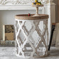 French Country Distressed Coffee Table Wooden Coffee Cocktail Table for Living Room 19.7"L x 19.7"W x 22.4"H Clearhalo 'Coffee & Accent Tables' 'Coffee Tables' 'coffee_tables' 'furn' 'furn_coffee_tables' 'Furniture' 'Living Room Furniture' 5646972