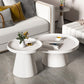 Metal Pedestal Coffee Table Round Modern Minimalist Coffee Table