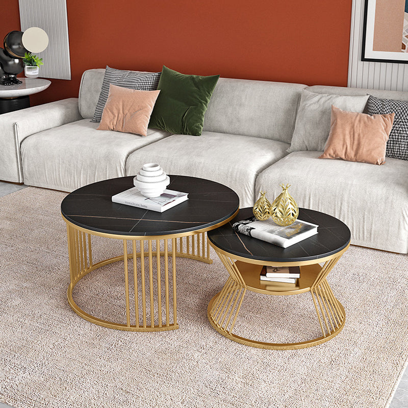 Tavolino da caffè moderno a 2 pezzi in ardesia. Tavolino minimalista moderno