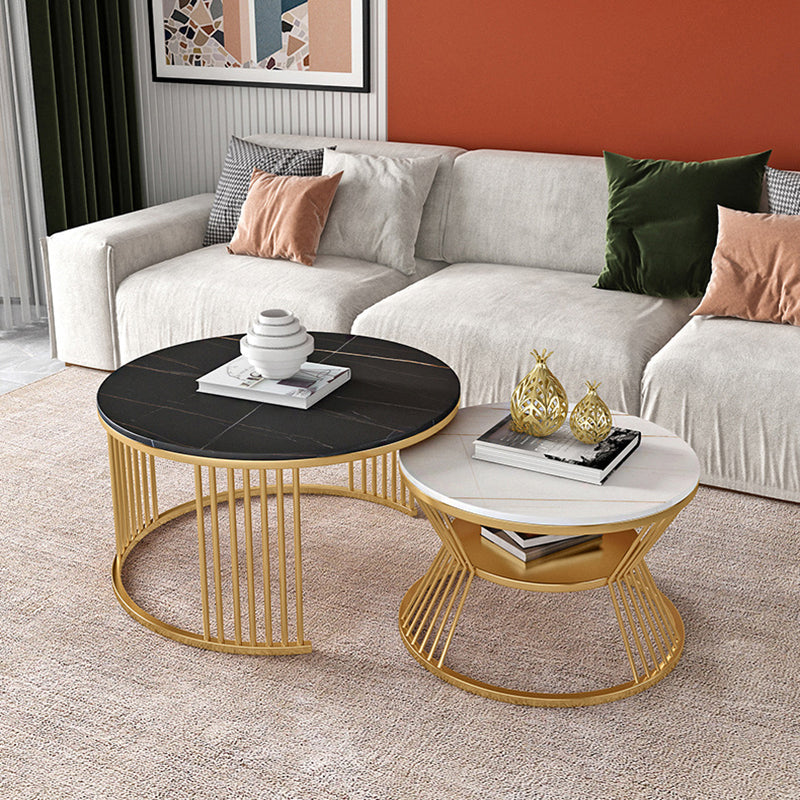 Tavolino da caffè moderno a 2 pezzi in ardesia. Tavolino minimalista moderno