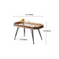Set tavolino da caffè in legno invecchiato country francese per soggiorno