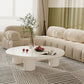Solid Wood 4 Legs Coffee Table Round Modern Minimalist Coffee Table Clearhalo 'Coffee & Accent Tables' 'Coffee Tables' 'coffee_tables' 'furn' 'furn_coffee_tables' 'Furniture' 'Living Room Furniture' 5647158
