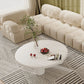 Solid Wood 4 Legs Coffee Table Round Modern Minimalist Coffee Table Clearhalo 'Coffee & Accent Tables' 'Coffee Tables' 'coffee_tables' 'furn' 'furn_coffee_tables' 'Furniture' 'Living Room Furniture' 5647160